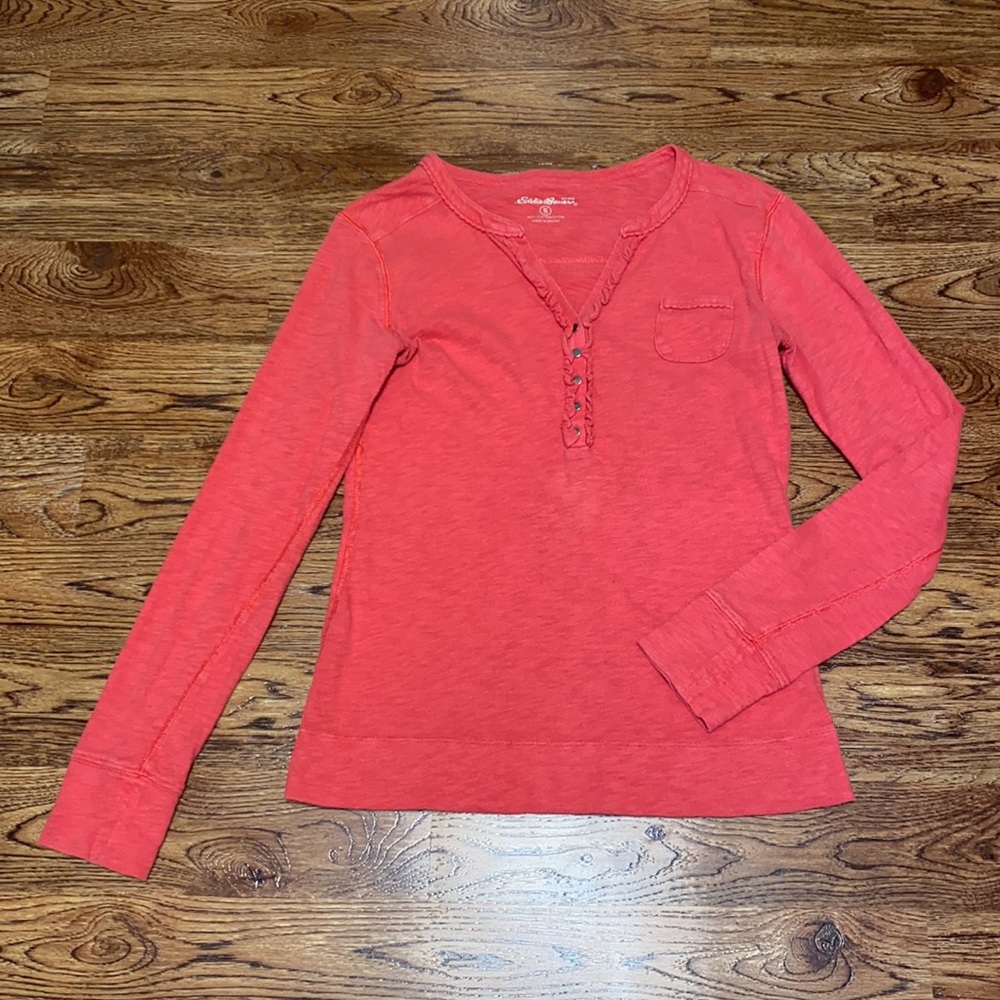 Eddie Bauer Coral Long Sleeve Top